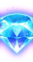 Blue diamond Bonus symbol that triggers the hold and win bonus field